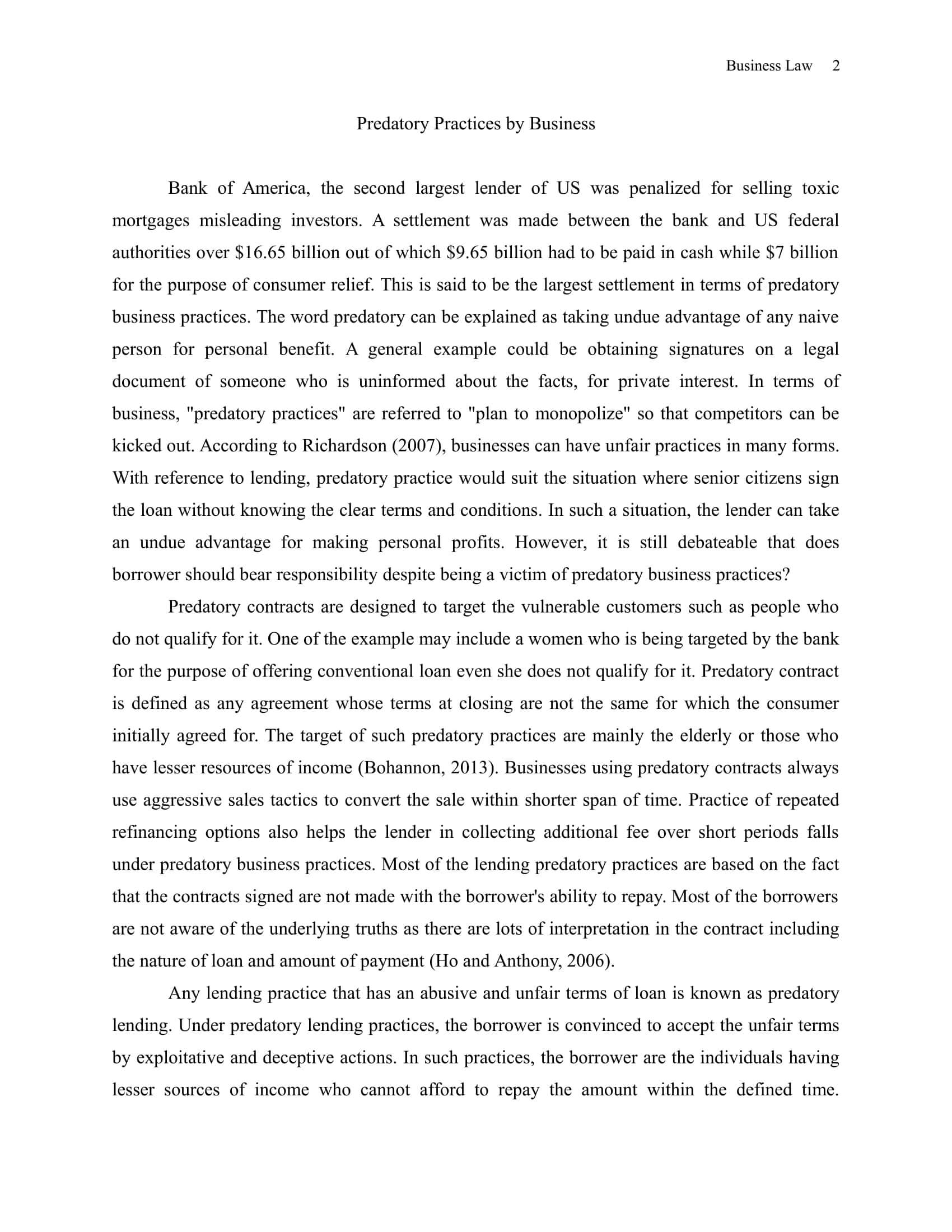 Predatory pricing journal picture